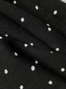 SHEIN EZwear 女士全印花前扣优雅黑色短袖开衫 - 彩色 - 查看 4