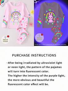 Young Girls Pajamas-2 Piece Pajama Set Spring To Summer Snug Fit Tight Fit Pajamas - Baby Pink - View 9