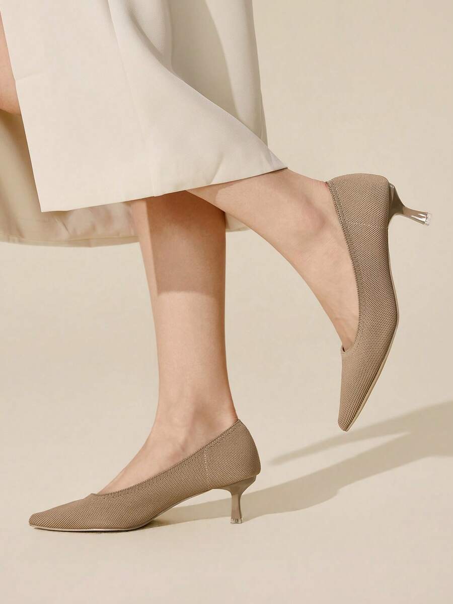 CUCCOO BASICS Women's Elegant Pointed Toe Pumps For Commuting Valentine's Day - Brown - View 1