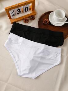 WENEZON Men's Letter Mesh Breathable Comfortable Briefs