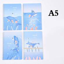 4pcs A5 Coil Notebook, Cartoon Stickered Lined Exercise Book For Students, Award Notebook - Multicolor - View 2
