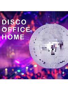 1个玻璃镜面迪斯科球挂饰，配有多种尺寸的镜面球吊坠，是派对装饰、晚宴、迪斯科灯光球的理想之选，适用于DJ、俱乐部、舞台、KTV酒吧、婚礼、摄影道具、节日装饰、家居装饰、房间装饰、墙面装饰、生日毕业礼物等场合。 - 彩色 - 查看 9