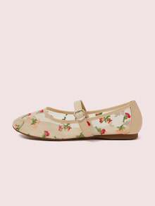 CUCCOO DOLLMOD Women's Casual Breathable Comfortable Flats Valentine's Day - Apricot - View 7