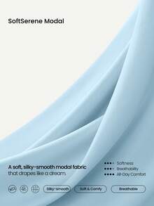 GLOWMODE Softserene 莫代尔面料休闲 MVP 宽松版型丝滑透气及臀拉链连帽外套，适合日常休闲穿着，秋冬季款 - Blue Day - 查看 5