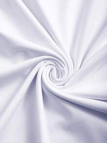 Manfinity Dauomo 男士白色 6、7、67 图案圆领短袖简约 T 恤，夏季款 - 白色 - 查看 7