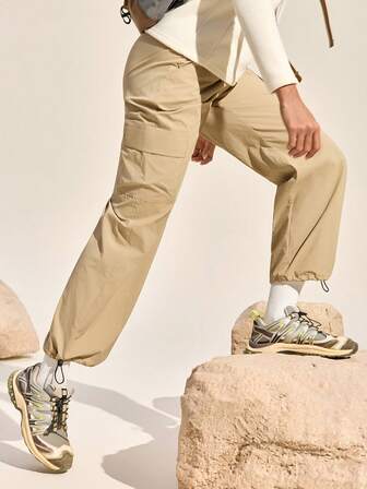 Exploreva Women's Solid Color Casual Outdoor Pants