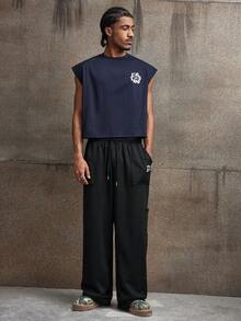 Men's AXEPEAK Casual Fashionable Sweatpants - Black - View 7