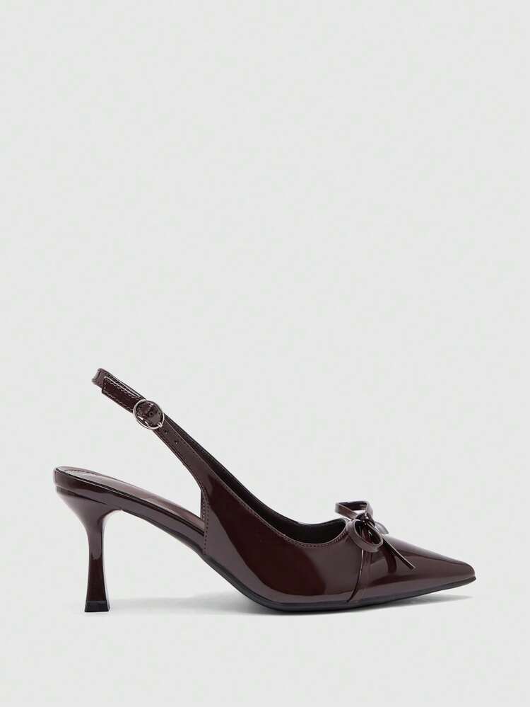 CUCCOO BIZCHIC Women's Pointed Toe Buckle Design Fashionable High Heels, Versatile For Daily Wear