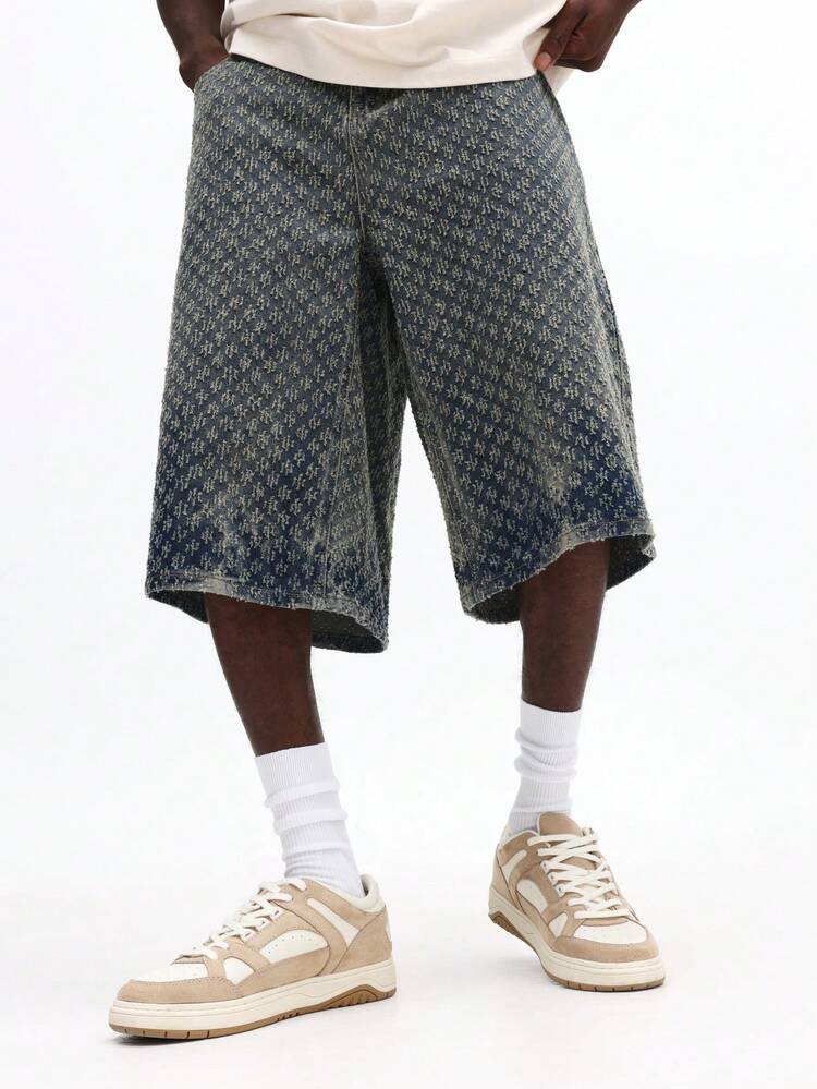 빈티지 워싱 데님 반바지 (전체 패턴)