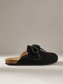 Solecia 女士系带休闲平底鞋，百搭时尚 - 黑色 - 查看 1