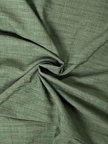 SHEIN LUNE 女士休闲纯色纹理系带露背夏季度假/通勤日常基本款无袖长裙 - 綠色 - 查看 6