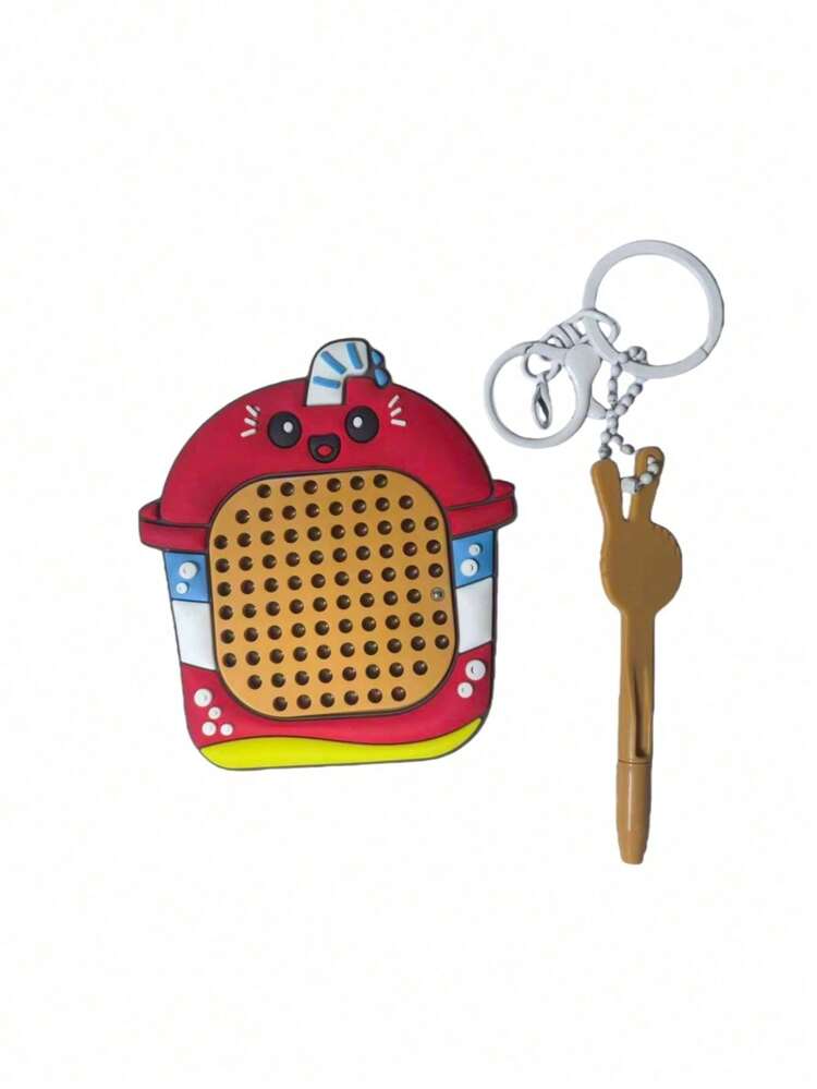 1PC Mini Magnetic Fidget Stress Relief Steel Ball Drawing Board With Keychain, Portable Anti-Anxiety Sensory Toy For Adults - Fun Office Desk Gadget, Travel Fidget Puzzle (Ideal Gift For ADHD) - Multicolor - View 11