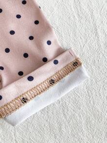 SHEIN Vintaside Kids 4件套女婴/幼儿休闲百搭简约百搭柔软透气打底裤，黑白条纹、粉色、杏色纯色可选，性价比高，适合春夏室内外玩耍 - 彩色 - 查看 8