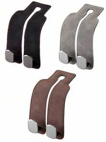 4-Piece Car Hook Set, Car Seat Cover With Hidden Hook, PU Leather Material, Car Accessories, Car Interior Accessories, Car Bag Storage Hook, Car Seat Backrest Upgrade Hidden Hook, ABS Rear Car Bag Storage Hook, Suitable For Various Car Models, Travel, Outdoor, Back To School Season Women's Storage And Organization, Travel Essential Gifts - Multicolor - View 18