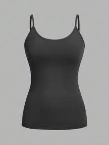 SHEIN EZwear 4pcs/Set Casual Minimalist Camisole Tank Tops For Women, Suitable For Summer Spring - Multicolor - View 3
