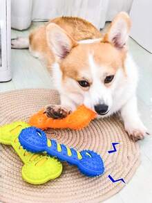 PETSIN 1 件装宠物发声磨牙骨玩具；洁牙棒；宠物自娱自乐及解闷玩具；宠物用品 - 彩色 - 查看 10