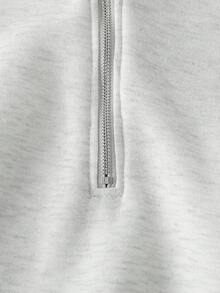 少女四分之一拉链宽松卫衣和休闲运动裤套装，返校季、秋冬季、舒适秋季、圣诞节、可爱休闲日常胶囊衣橱、Y2K街头风，灰色