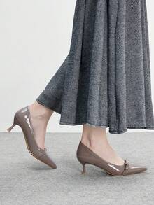 CUCCOO BIZCHIC Women Pumps Valentine's Day - Glossy Grey - View 5