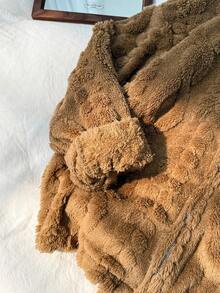 Franclia 休闲拉链上衣和裤子家居服套装 - 駝色 - 查看 6