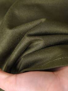 Rusticease Bộ đồ nữ trơn màu gồm áo thun cổ tròn tay ngắn và quần ống rộng, kiểu dáng thường ngày. - xanh quân đội - Xem 5