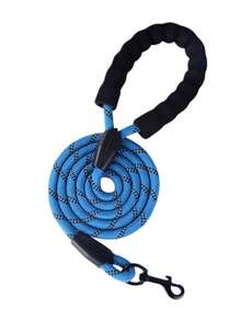 1pc Round Rope Pet Leash, Suitable For Long-Distance Dog Walking, Sturdy . - Blue - View 1