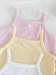 SHEIN Vintaside Kids Baby Girls' Comfortable Versatile Sweet Cute Camisole & Shorts Set, Multi-Piece, Summer - Multicolor - View 5