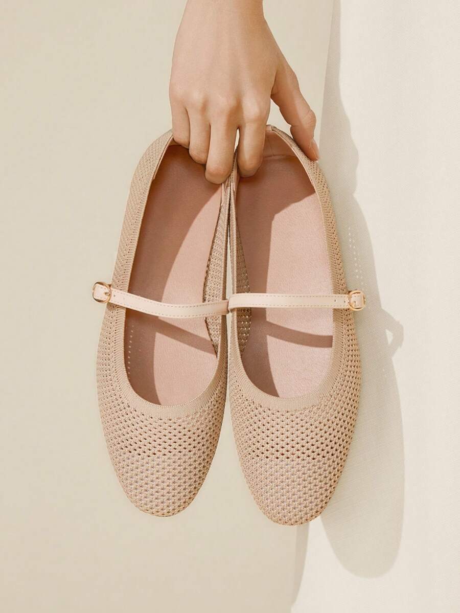 CUCCOO BASICS Women's Buckle Design Casual Everyday Versatile Shoes Valentine's Day - Khaki - View 1