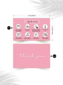 20pcs/Pack, Nail Care Instruction Cards, Suitable For Manicure Salon Customer Care Guide Business Cards,School Supplies,Back To School - Multicolor - View 8