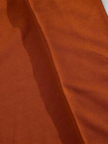 HUEFORM 男士抽绳腰拼接侧缝运动裤 男士阔腿健身裤 男士橙色慢跑裤 男士阔腿运动裤 橙色运动裤 男士阔腿侧条纹健身裤 - 橘色 - 查看 7