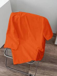 Manfinity Joysei Orange Knit Men's Standard Size Crew Neck Short Sleeve T-Shirt - Orange - View 5