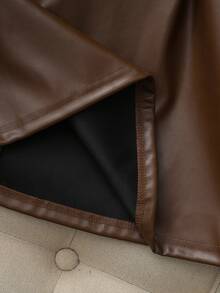 Franclia New PU Leather Mini Skirt, High Waist Slim Fit Women Skirt