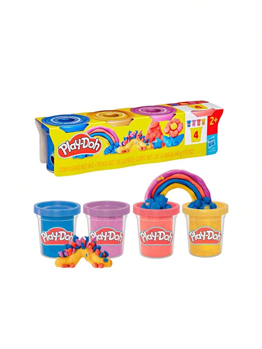PLAY-DOH PLAYDOH 4 件裝特別 KLEUREN ASST 全新 - 彩色 - 查看 1