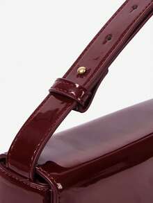 Maija 1pc Women's Shoulder Bag, Hobo Bag, Handbag, Wine Red Color, Fashion, Elegant, Minimalist, Personalized, Versatile, Classic, Suitable For Commuting, Office, Dating, Daily, Shopping, Afternoon Tea (Adjustable Shoulder Strap), New Year, Valentine's Day - Burgundy - View 7