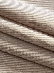 ROMWE Áo hai dây gợi cảm hở lưng với dây mảnh, chất liệu sợi kim loại dành cho nữ. - Màu Khaki - Xem 3