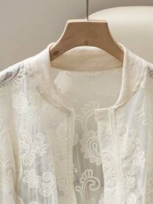 GlowEve 女士轻薄提花开襟拉链外套，春夏款