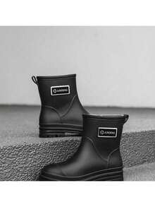 新款雨鞋/鞋套，防滑耐磨橡胶雨靴，短筒男女成人防水鞋，时尚厨房靴夏季降温，沙滩，旅行 - 彩色 - 查看 3