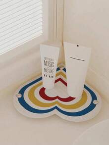 Joivida Cartoon Heart-Shaped Diatomite Absorbent Mat Multi-Functional Drainage Storage Rack For Bathroom Hotel Vanity - Multicolor - View 8