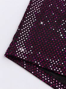 SHEIN Unity Shorts sexy de mujer con decoración de rhinestones (corte aleatorio) estilo Y2K - Multicolor - Ver 3