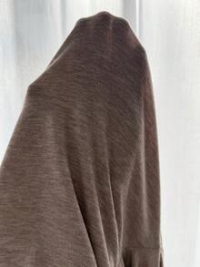 Moonlight&Mama Maternity Lace Patchwork V-Neck Cinched Waist Long Sleeve Pajama Set - Mocha Brown - View 7