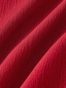 SHEIN MOD 红色约会长裙，胸部褶皱系带侧边吊带连衣裙，适合春夏、情人节、约会、婚礼季、派对等场合。 - 紅色 - 查看 7