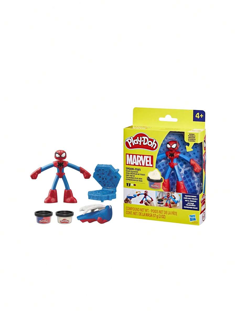 Play-Doh Marvel Spider-Man Thwip Squisher Playset Age 4+ 1 Player F98295L0 - Multicolorido - Ver 1