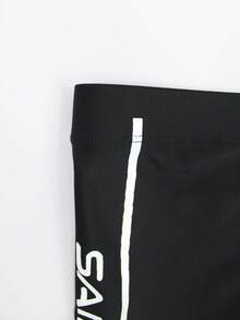 Manfinity Swimmode Quần bơi nam in chữ, dáng ôm, đồ bơi nam, quần bơi nam màu đen. - màu đen - Xem 5