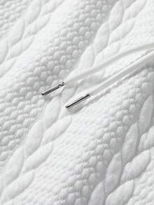 EGENSIO Men's Letter Graphic Drawstring Waist Pockets Knit Casual Shorts