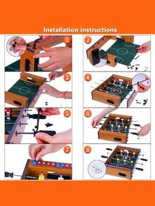 迷你木质桌上足球游戏，双人桌面足球，适合家庭娱乐、成人休闲活动、节日礼物、生日礼物，居家游戏之夜必备。