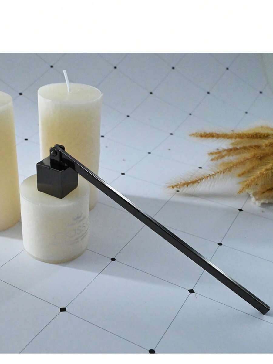 1PC Stainless Steel Candle Snuffer Buffer Candle Tools Accessories Candle Buffer Wax Candle Extinguisher With Handle Candlestick Candle Wicks Flame For Candle Lovers, Gift, Everyday Use,Halloween,Spooky,Autumn, Winter,Holiday,Festival,Room Decor - Multicolor - View 1
