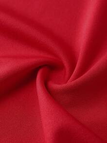 Franclia Áo kiểu Trung Quốc mới, cổ cài khuy, tay ngắn phối màu tương phản dành cho nữ, thích hợp cho tiệc năm mới, áo hè màu đỏ thời trang và đa năng, áo thun tay ngắn casual, phần trên màu đỏ tương phản với khuy thắt nút kiểu Trung Quốc, áo mùa xuân cho nữ, áo Valentine cho nữ đi chơi. - Đỏ - Xem 5