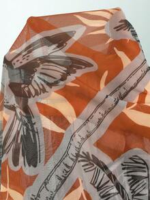 Swim Oasis 2026 Neuer Frühling/Sommer Damen 2-teiliges Set mit bedrucktem Badeanzug & Mesh Maxikleid Strand Resort Lässig Bademode Set - Verschiedenfarbig - Übersicht 8