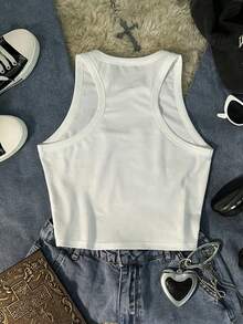 Glimmora 女士猫咪印花圆领休闲百搭背心 - 彩色 - 查看 2