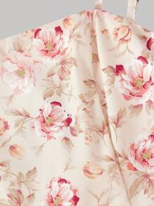 SHEIN MOD Đầm hoa nhí lãng mạn kiểu retro dành cho nữ, thích hợp cho kỳ nghỉ, những dịp lãng mạn, trang phục mùa hè, trang phục đi biển, đầm kiểu phương Tây, đầm hoa nhí. - Nhiều màu - Xem 4