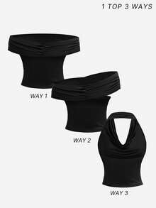 Áo hai dây kiểu dáng tối giản, tươi trẻ dành cho nữ tuổi teen, chất liệu thoải mái, dễ phối đồ, phù hợp cho đi học, chơi thể thao, mặc hàng ngày, mùa xuân/hè. - màu đen - Xem 2